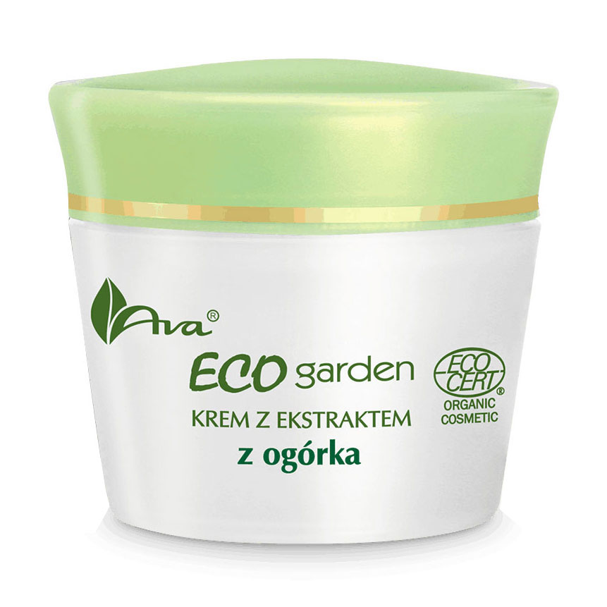 Органічний крем для обличчя AVA Laboratorium Eco Garden Certified Organic Cream With Cucumber з екстрактом огірка, 50 мл